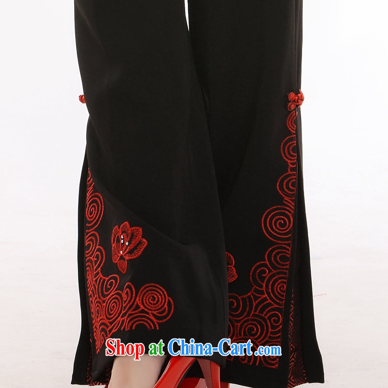 The slim li know as soon as possible, by 2015, older clothing, Tang pants retro improved stylish Xiangyun pants QB 091 black XXXXXL, slim Li (Q . LIZHI), online shopping