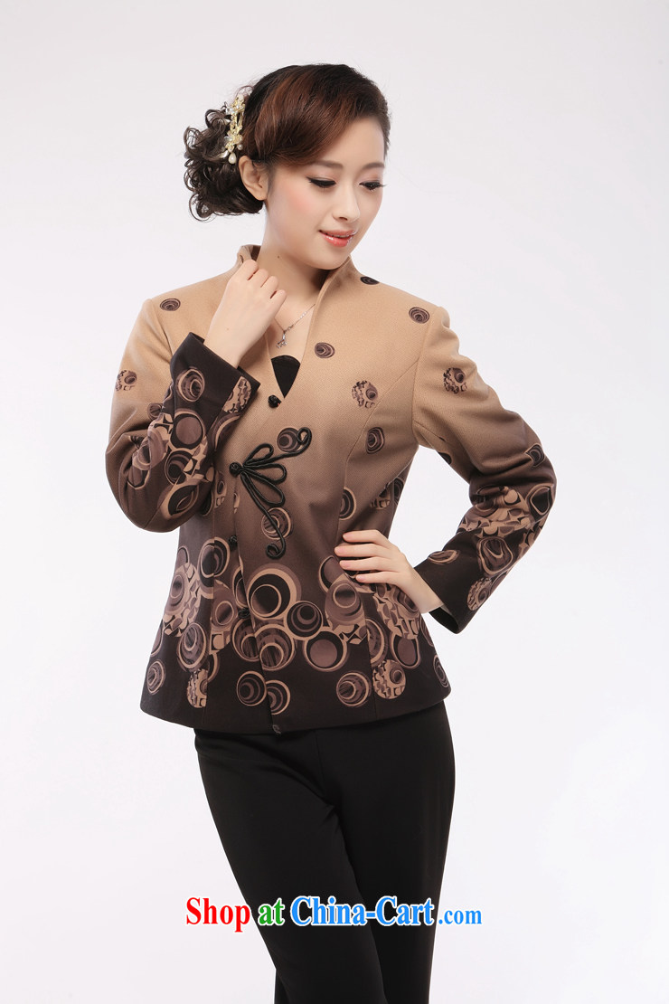 The slim li know as soon as possible 2013 autumn and winter new cotton thick coat, older Chinese gross T-shirt is long-sleeved QW 66 brown XXXXL pictures, price, brand platters! Elections are good character, the national distribution, so why buy now enjoy more preferential! Health