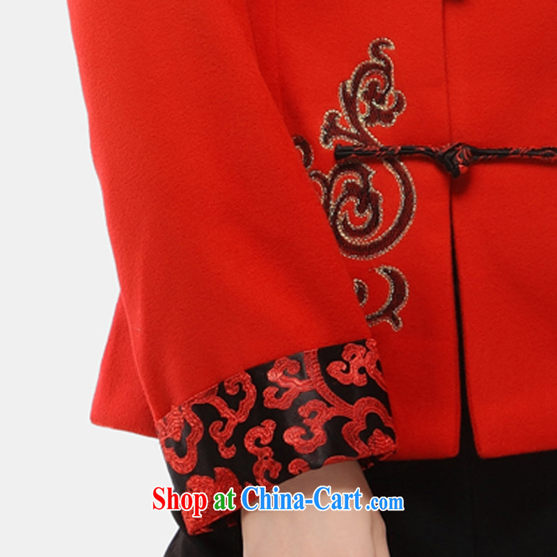 The slim li know as soon as possible, older women long-sleeved T-shirt stylish air quality MOM clothing New Tang jackets larger QW 8012/ () red XXXXXL, slim Li (Q . LIZHI), online shopping
