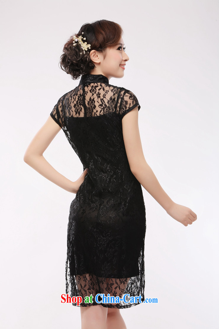 black lace dress straps skirt 2015 new sexy slim li know QT 10 black XXL pictures, price, brand platters! Elections are good character, the national distribution, so why buy now enjoy more preferential! Health