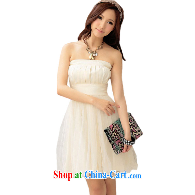 The heartrending wiped his chest Evening Dress small 2015 Korean version of the new women short, the theatrical wrinkled yarn yarn show clothing dress 4439 black XL, the parting, and shopping on the Internet