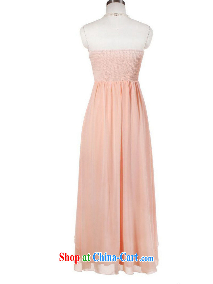 The Parting long Bow Tie bare chest dress 2015 Korean version of the new women banquet toast moderator small dress dresses 4442 orange pink XL pictures, price, brand platters! Elections are good character, the national distribution, so why buy now enjoy more preferential! Health