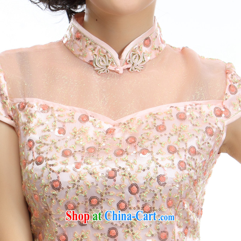 Slim li know 2015 spring and summer new improved stylish bows Service Bridal wedding dresses short dresses A - 894 pink S, slim Li (Q . LIZHI), online shopping