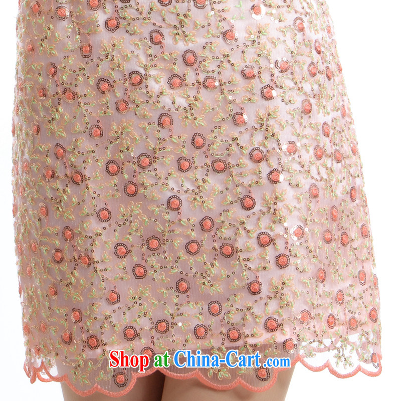 Slim li know 2015 spring and summer new improved stylish bows Service Bridal wedding dresses short dresses A - 894 pink S, slim Li (Q . LIZHI), online shopping