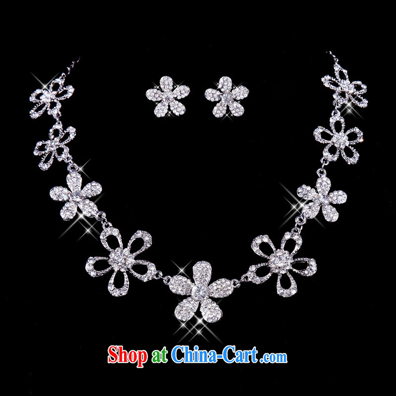 The bridal 3 Piece Set jewelry Korean-style bridal crown and ornaments Kit bridal headdress package marriage jewelry, the bride, and shopping on the Internet