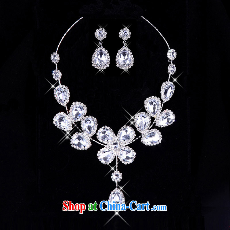 The bride's luxury furnishings bridal jewelry wedding accessories on diamond luxury 3 Piece Set 095 crown; 164 Kit link, a bride, shopping on the Internet