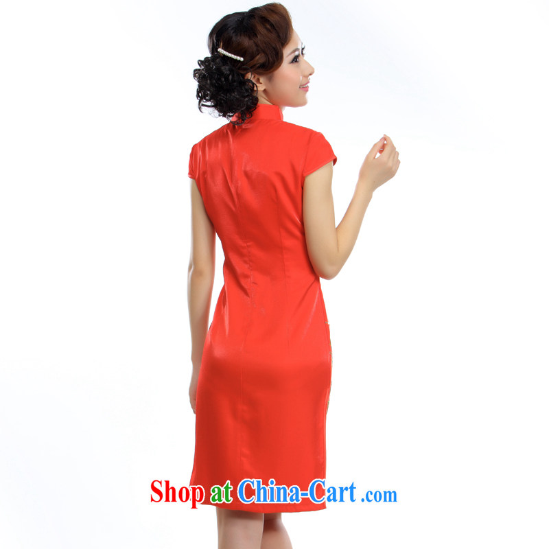 Slim li know 2015 spring and summer new improved stylish China wind wedding dresses rich auspicious Phoenix dress A - 845# red XXL, slim Li (Q . LIZHI), shopping on the Internet
