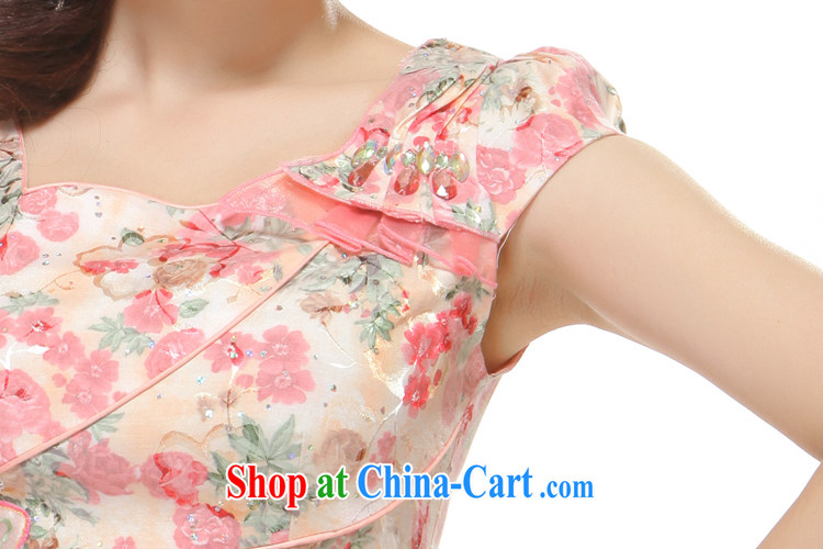 Slim li know 2015 spring and summer new stylish improvement for a small dress water drilling and elegant antique OL name Yuan Chinese wind QLZ Q 15 6007 pink S pictures, price, brand platters! Elections are good character, the national distribution, so why buy now enjoy more preferential! Health