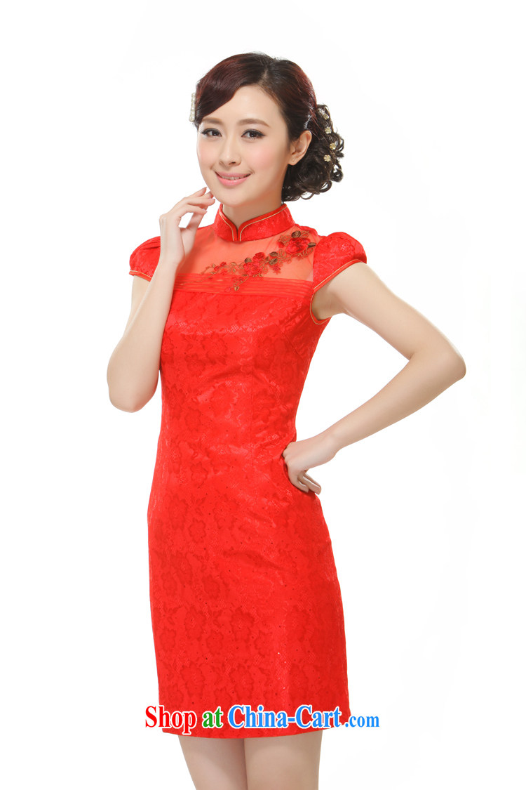 Slim li know 2015 spring and summer new European root yarn hand embroidery only the small dress retro improved elegant qipao dress QW B 35 642 pink S pictures, price, brand platters! Elections are good character, the national distribution, so why buy now enjoy more preferential! Health
