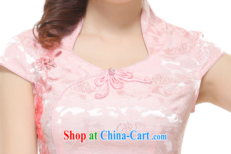 Slim li know 2015 spring and summer new sweet romantic toner cultivating small dress retro elegant lace trim dresses QC 3 - 1610 pink M pictures, price, brand platters! Elections are good character, the national distribution, so why buy now enjoy more preferential! Health