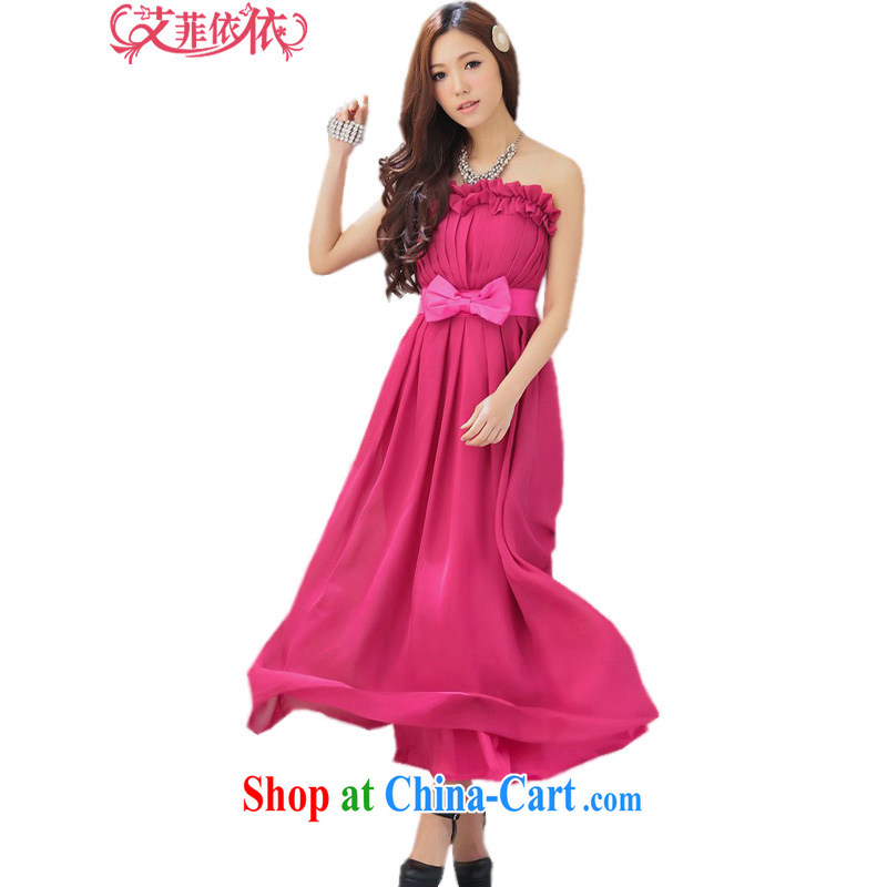 The Parting Long Dream wiped off chest dress 2015 Korean version of the new women married women toast moderator stage dresses 4269 melon red XL, the parting, and shopping on the Internet