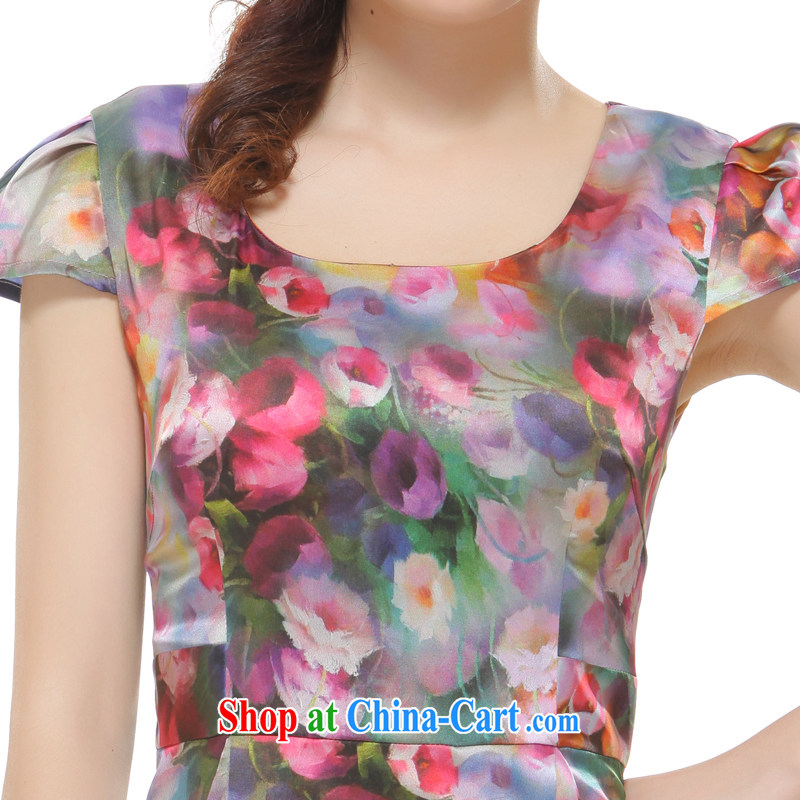 Slim li know that 2015 new female short cheongsam floral dresses retro improved stylish QR 510 floral XL, slim Li (Q . LIZHI), online shopping