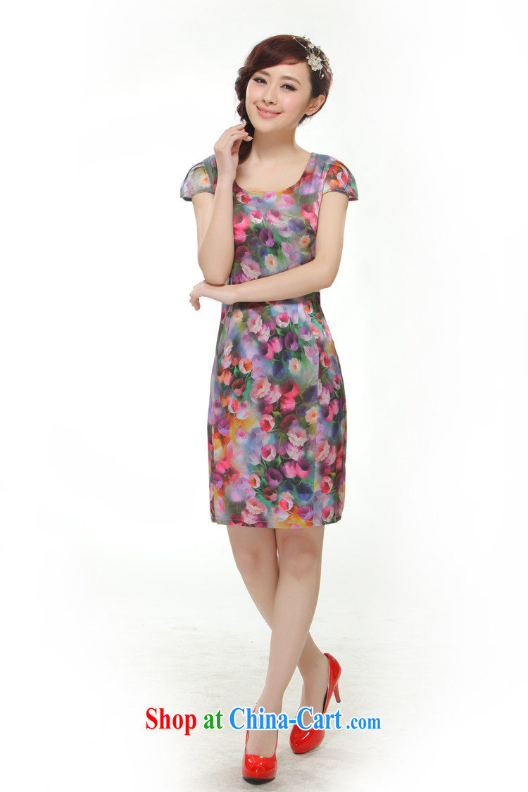Slim li know that 2015 new female short cheongsam floral dresses retro improved stylish QR 510 floral XL pictures, price, brand platters! Elections are good character, the national distribution, so why buy now enjoy more preferential! Health
