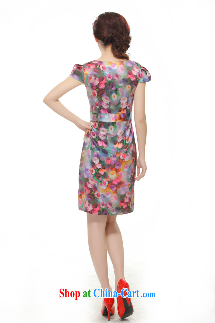 Slim li know that 2015 new female short cheongsam floral dresses retro improved stylish QR 510 floral XL pictures, price, brand platters! Elections are good character, the national distribution, so why buy now enjoy more preferential! Health