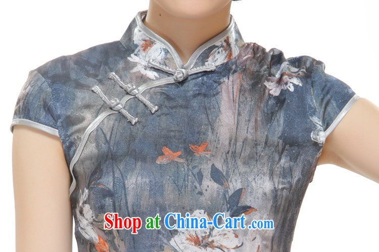 Slim li know 2015 new, streaking Lotus gray retro improved cultivating cheongsam QW 2524 gray XL pictures, price, brand platters! Elections are good character, the national distribution, so why buy now enjoy more preferential! Health