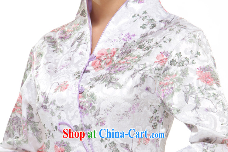 Slim li know 2015 spring New Tang loading in Ms. sleeveless retro improved stylish romantic roses QW 2309 - 4 white XXL pictures, price, brand platters! Elections are good character, the national distribution, so why buy now enjoy more preferential! Health
