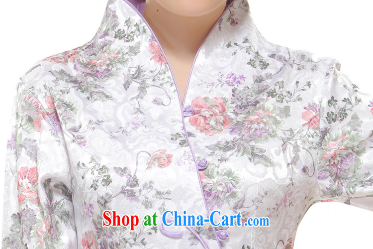 Slim li know 2015 spring New Tang loading in Ms. sleeveless retro improved stylish romantic roses QW 2309 - 4 white XXL pictures, price, brand platters! Elections are good character, the national distribution, so why buy now enjoy more preferential! Health