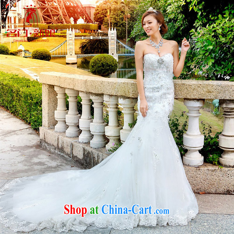 The bride's wedding dresses new 2015 tail Princess wedding Korean sweet crowsfoot wedding A L 966
