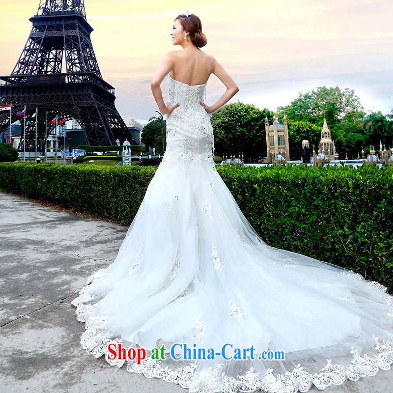 The bride's wedding dresses new 2015 tail Princess wedding Korean sweet crowsfoot wedding A L 966, a bride, shopping on the Internet