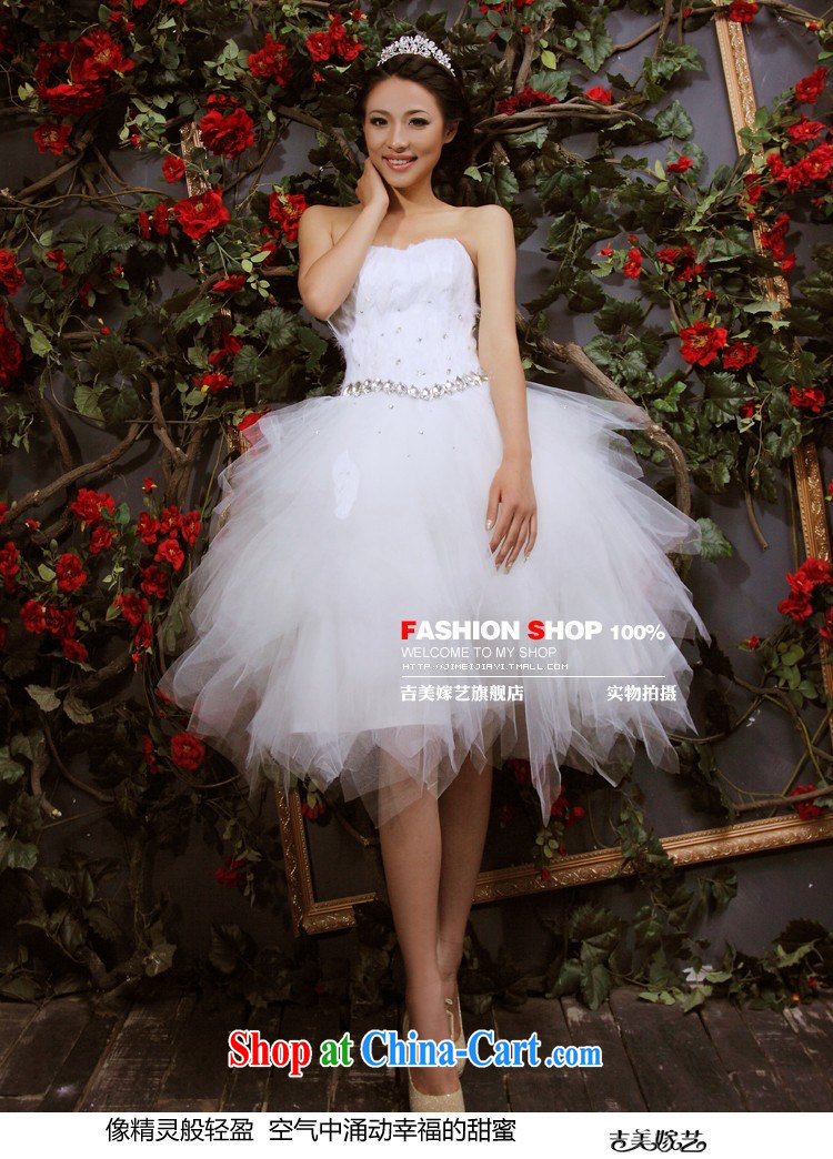 Feather short wedding dresses Jimmy married arts 2013 new erase chest Korean Super tents short H 542 bridal gown white XXXL pictures, price, brand platters! Elections are good character, the national distribution, so why buy now enjoy more preferential! Health