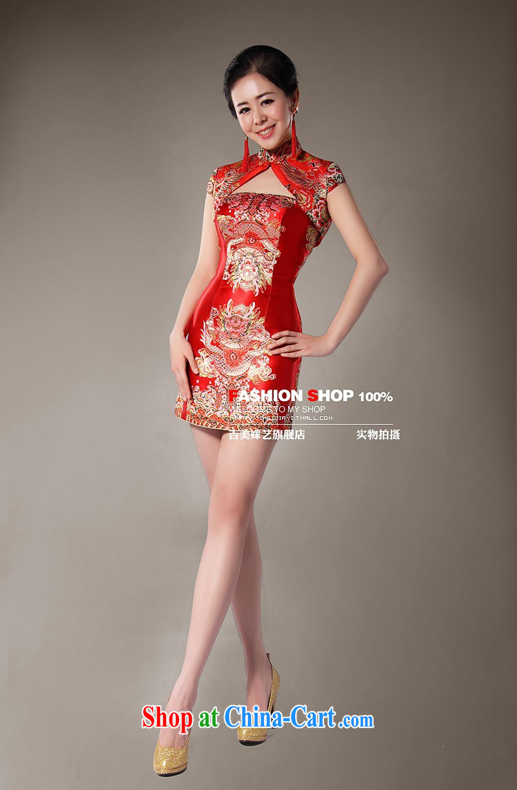 Dresses wedding dresses Jimmy married arts 2013 new Chinese short Q 7022 bride's two-piece dresses red XL pictures, price, brand platters! Elections are good character, the national distribution, so why buy now enjoy more preferential! Health