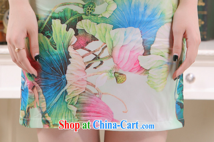 Slim li know 2015 spring and summer new retro style improved cultivation following I should be grateful if you would breeze emulation, Gangnam small dress cheongsam dress QW 4503 toner Lotus XXL pictures, price, brand platters! Elections are good character, the national distribution, so why buy now enjoy more preferential! Health