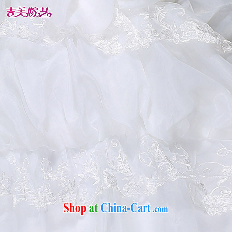 Beijing, for the wedding dresses Jimmy married arts 2015 new wipe chest Korean Princess skirt tail HS 615 bridal wedding white XXL, Jimmy married arts, shopping on the Internet