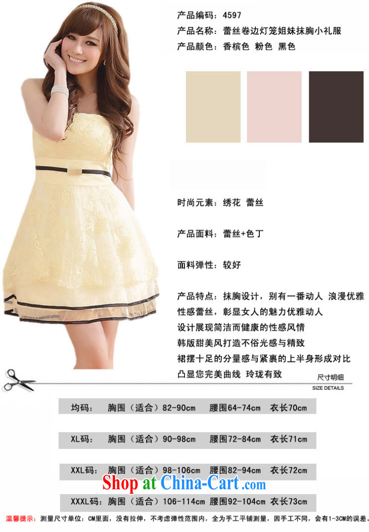 The heartrending larger lace lanterns erase chest small dress 015 Korean version of the new, female marriage banquet bridesmaid embroidered graphics thin short skirt dress 4597 pink XXXL pictures, price, brand platters! Elections are good character, the national distribution, so why buy now enjoy more preferential! Health