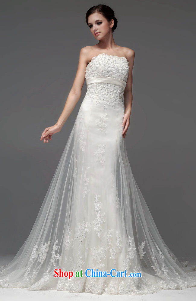 A yarn wedding dresses 2015 new Korean-style bare chest wedding-waist crowsfoot lace wedding NW 0702 white XL code 20 days pre-sale pictures, price, brand platters! Elections are good character, the national distribution, so why buy now enjoy more preferential! Health