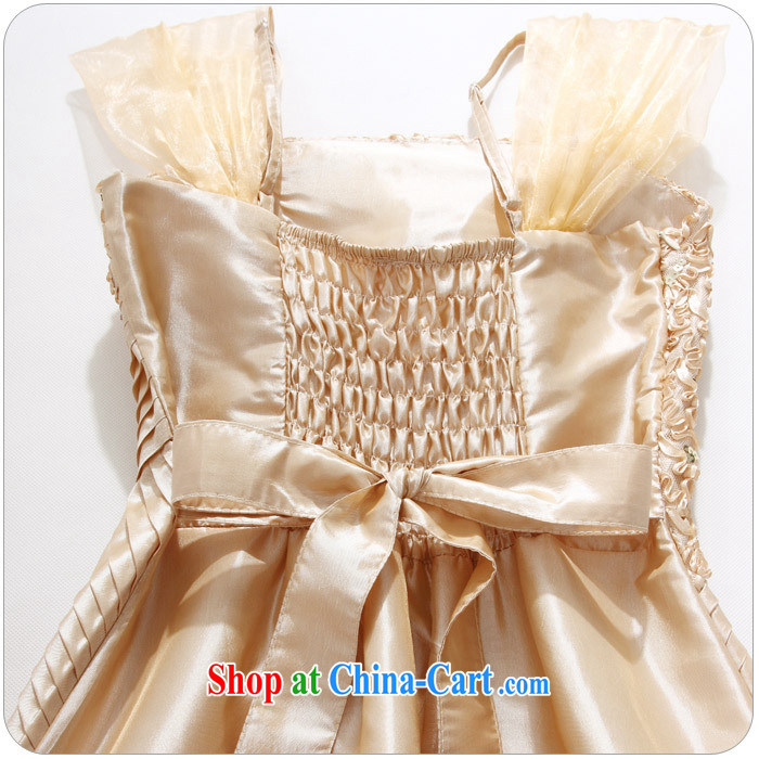 The heartrending larger graphics thin down shoulder small dress skirt 2015 Korean short wedding banquet moderator bridesmaid straps dress skirt 635 champagne color XXXL pictures, price, brand platters! Elections are good character, the national distribution, so why buy now enjoy more preferential! Health