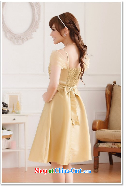 The heartrending larger graphics thin down shoulder small dress skirt 2015 Korean short wedding banquet moderator bridesmaid straps dress skirt 635 champagne color XXXL pictures, price, brand platters! Elections are good character, the national distribution, so why buy now enjoy more preferential! Health