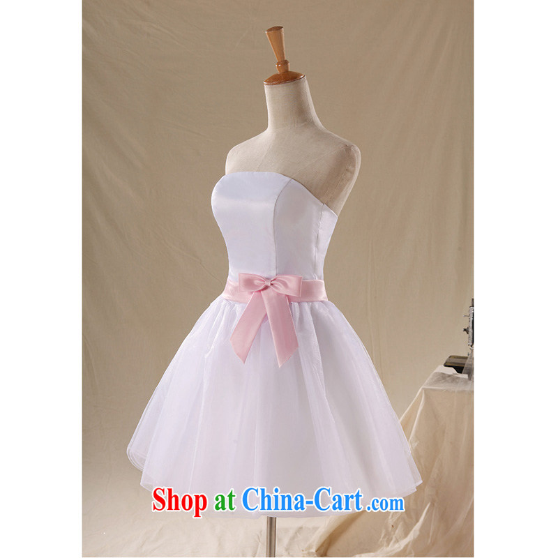 Moon 珪 guijin ultra-low-cost explosions, delicate pink ribbons off chest lovely short bows, small dress bridesmaid LF served 75 pink XXXL from Suzhou shipping, 珪 (guijin), online shopping