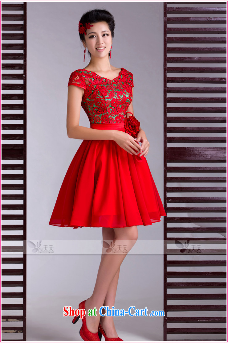 Mrs Alexa Lam go scot new bride toast serving short red, lace-cultivating small dress snow woven dress wedding dresses wedding Evening Dress stylish 16,651 red S pictures, price, brand platters! Elections are good character, the national distribution, so why buy now enjoy more preferential! Health