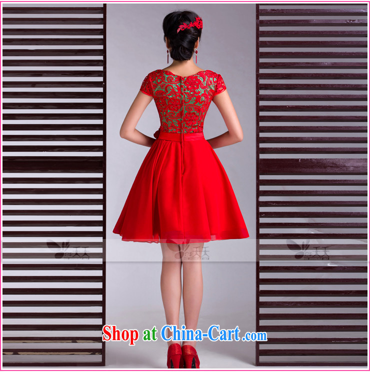 Mrs Alexa Lam go scot new bride toast serving short red, lace-cultivating small dress snow woven dress wedding dresses wedding Evening Dress stylish 16,651 red S pictures, price, brand platters! Elections are good character, the national distribution, so why buy now enjoy more preferential! Health