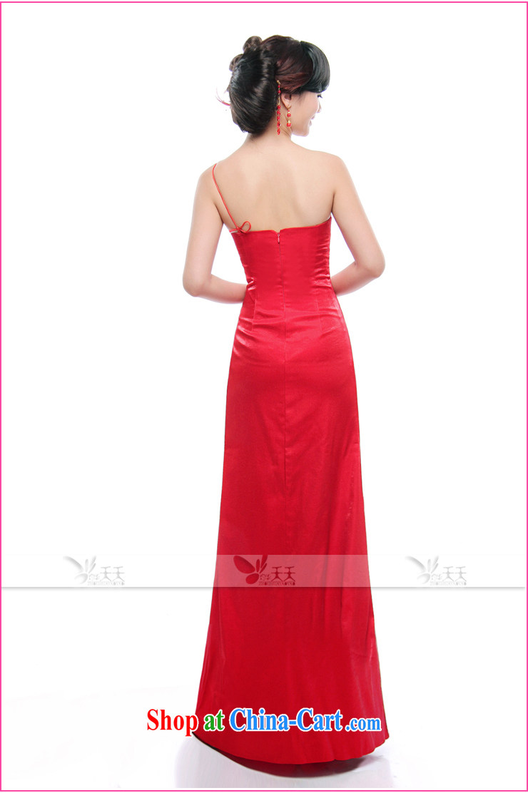 Mrs Alexa Lam go scot red Satin tail dress embroidery Phoenix Chinese improved cheongsam dress with shoulder cultivating marriages served toast 09,652 red with M, pictures, price, brand platters! Elections are good character, the national distribution, so why buy now enjoy more preferential! Health