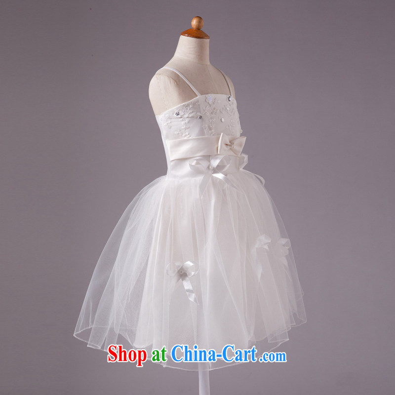 MSLover straps lace shaggy skirt girls skirt Princess children's dance stage dress wedding dress flower girl dress HTZ 1221 m White 4, name, Mona Lisa (MSLOVER), online shopping