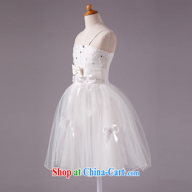 MSLover straps lace shaggy skirt girls skirt Princess children's dance stage dress wedding dress flower girl dress HTZ 1221 m White 4, name, Mona Lisa (MSLOVER), online shopping