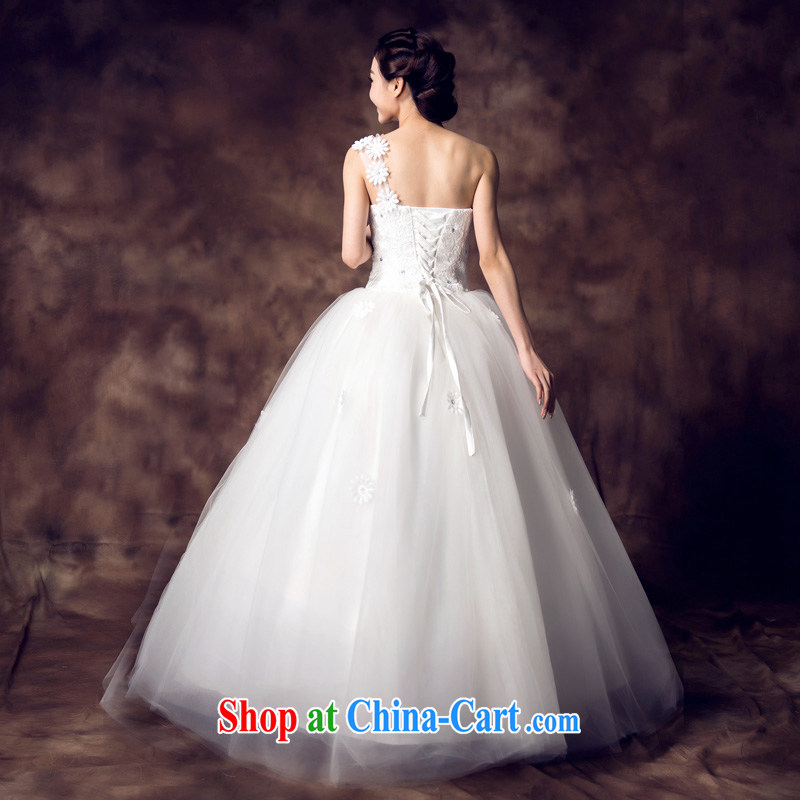Paul love Ms Audrey EU Yuet-mee, RobinIvy) wedding dresses 2015 new single shoulder, Japan, and South Korea wedding H 13,702 white XL, Paul love, Ms Audrey EU, and shopping on the Internet