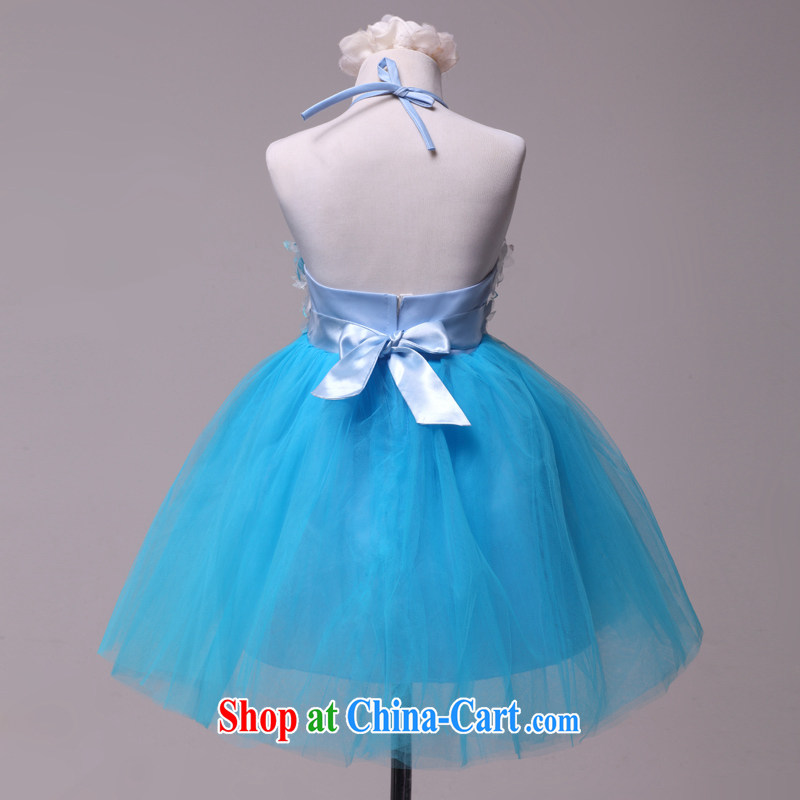 MSLover dream is also shaggy skirts girls Princess dress children dance stage dress wedding dress flower girl dress HTZ 1282 blue 4, name, Elizabeth (MSLOVER), online shopping