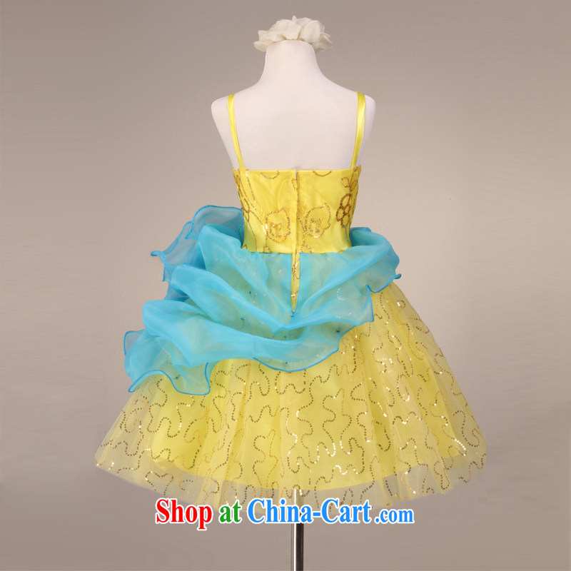 MSLover color, GALLUS DRESS girls Princess dress children dance stage dress wedding dress flower girl dress 5878 yellow 10 code (3 - 7 Day Shipping), name, Elizabeth (MSLOVER), online shopping