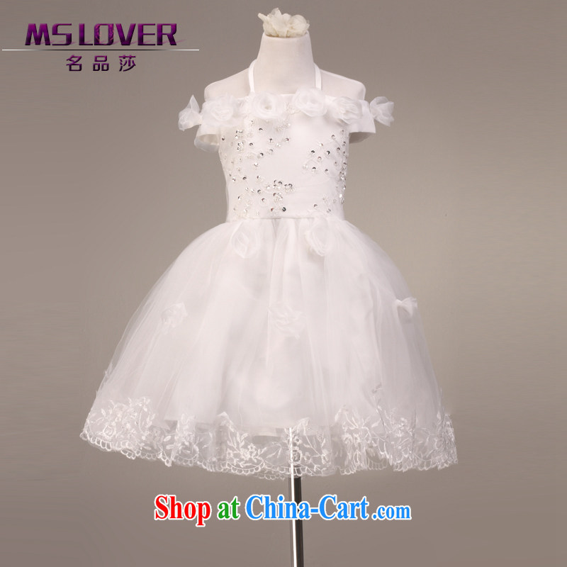 Hang MSLover also lace shaggy skirts girls Princess dress children dance stage dress flower dress FD 130,613 m White 4