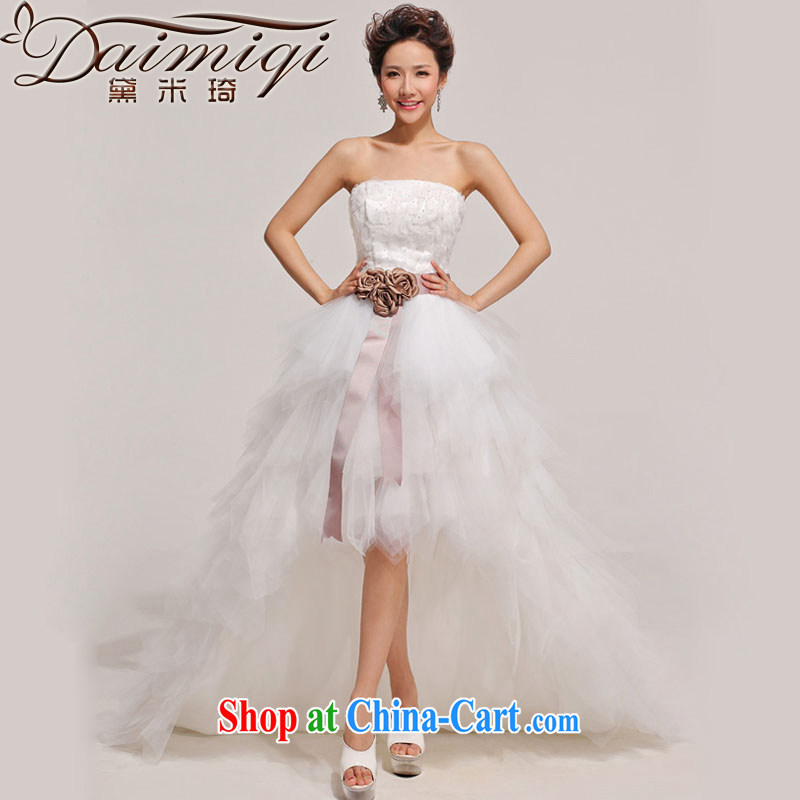 Diane M Ki wedding photography Korean tail short before long wedding dresses 2014 new Korean tail wedding white XXL