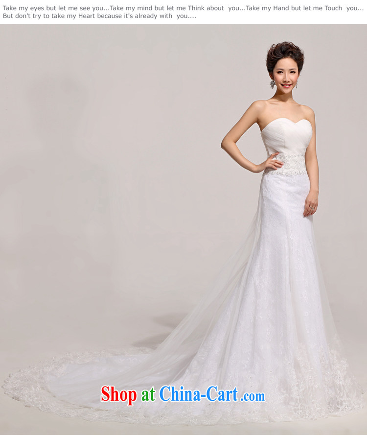 Diane M Qi 2014 new tail wedding wedding photography Korean sweet lace bare chest-waist-tail wedding white XXL pictures, price, brand platters! Elections are good character, the national distribution, so why buy now enjoy more preferential! Health