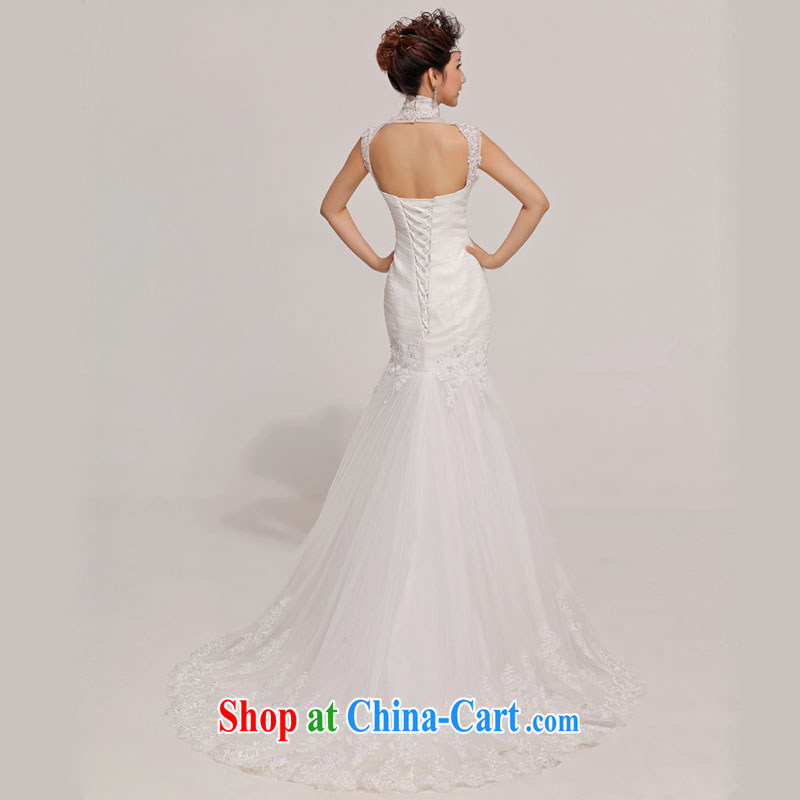 Diane M Ki wedding dresses new 2014 the waist crowsfoot tail Korean Princess a shoulder lace wedding white L, Diane M Ki, shopping on the Internet
