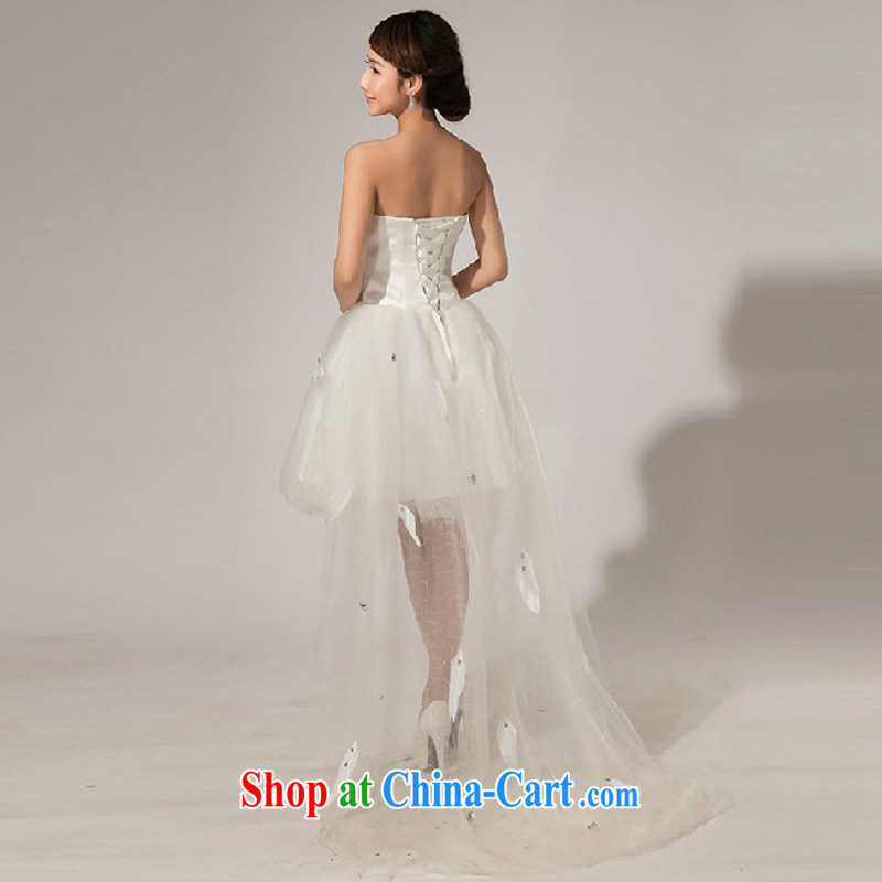 Diane M Qi 2014 spring new wipe chest, short skirt is panelled drill bridesmaid dresses small lawn in front skirt short, long white XXL, Diane M Ki, shopping on the Internet