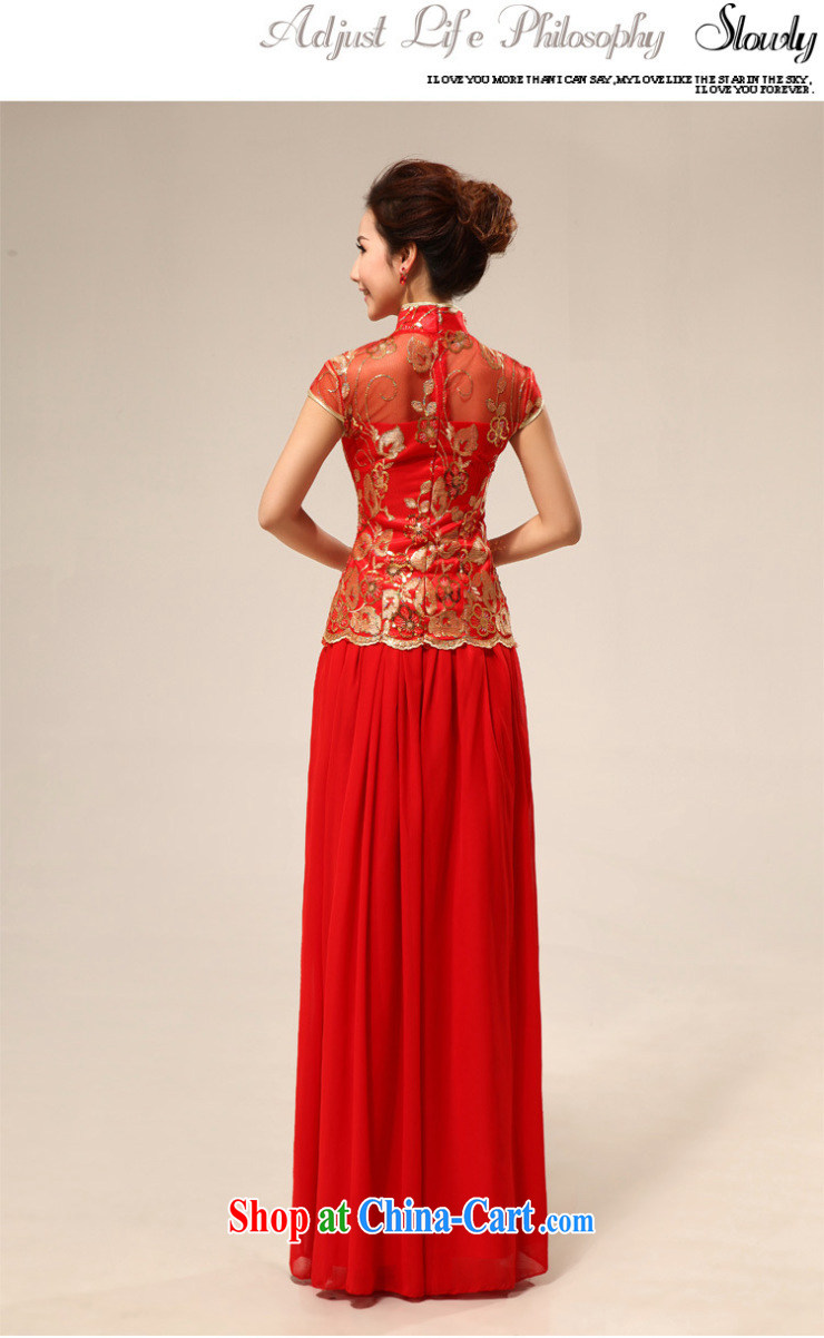 Moon 珪 guijin cheongsam marriages retro lace improved, Long Red transparent lace sexy outfit 68 big red XXXL from Suzhou shipping pictures, price, brand platters! Elections are good character, the national distribution, so why buy now enjoy more preferential! Health