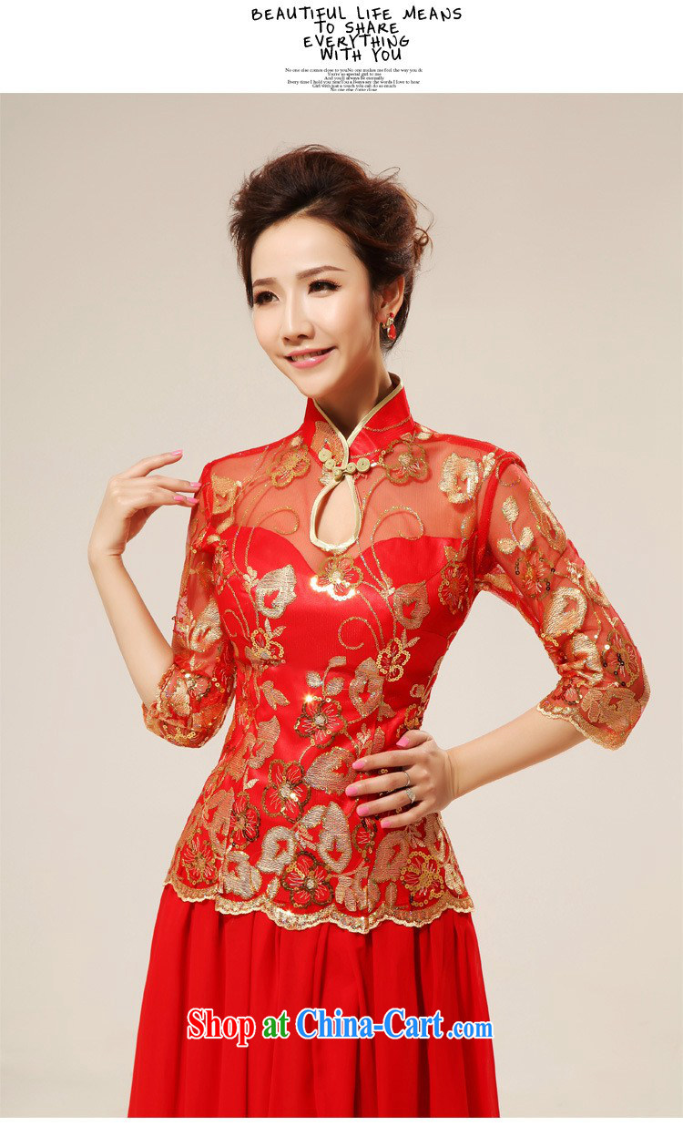 Moon 珪 guijin up and down two-piece classic cheongsam Red temptation sexy transparent toast. Q 75 large red XXL code from Suzhou shipping pictures, price, brand platters! Elections are good character, the national distribution, so why buy now enjoy more preferential! Health