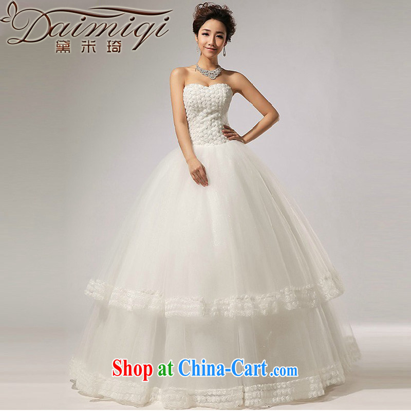 Diane M Ki wedding 2014 new, wipe the chest skirts the hotel concierge bridal wedding dresses white XXL