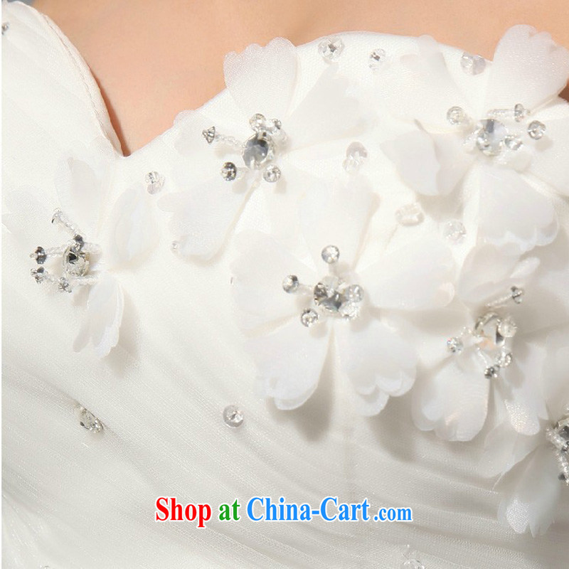 Diane M Qi 2014 New on the new Manual flowers large skirts bridal Korean wedding dresses white XXL, Diane M Ki, shopping on the Internet