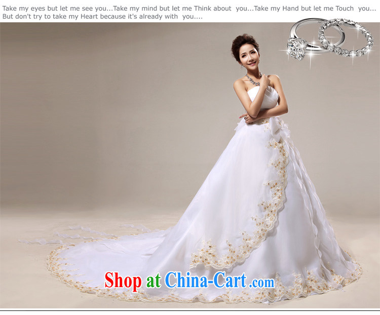 Diane M Ki wedding dresses new 2014 Korean wedding chest bare the princess-tail wedding spring wedding white XXL pictures, price, brand platters! Elections are good character, the national distribution, so why buy now enjoy more preferential! Health
